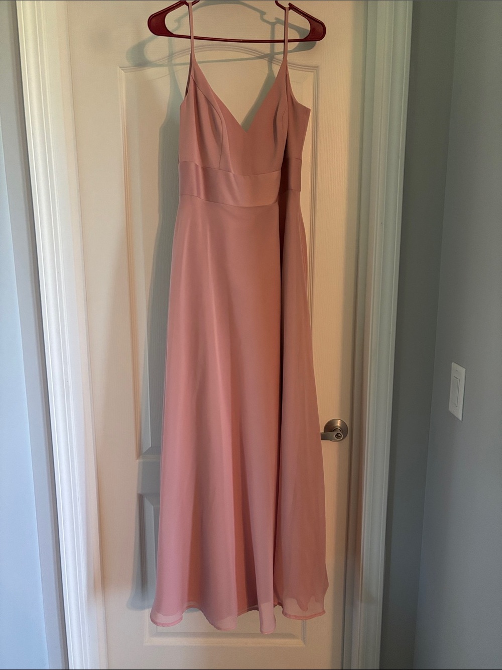 Blush Pink Spaghetti Strap Maxi Dress